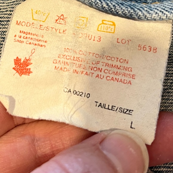 BZJ Blue Denim Jacket Size L Vintage unisex - Picture 7 of 10